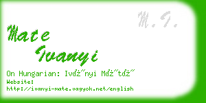 mate ivanyi business card